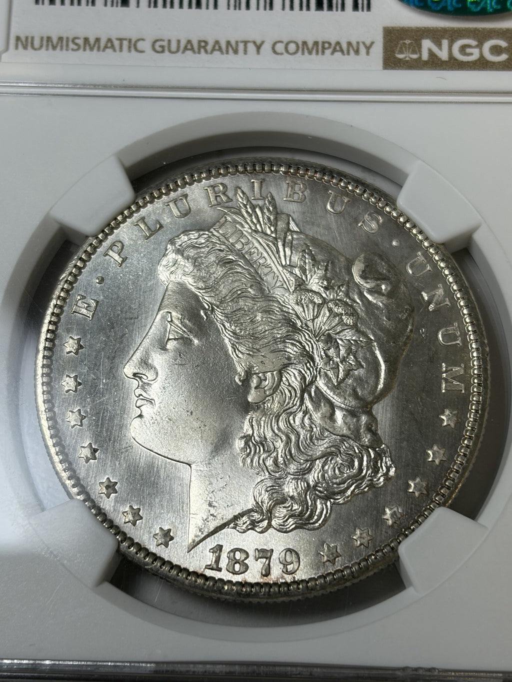 1879-S NGC MS67 CAC Morgan Silver Dollar Flashy Obverse