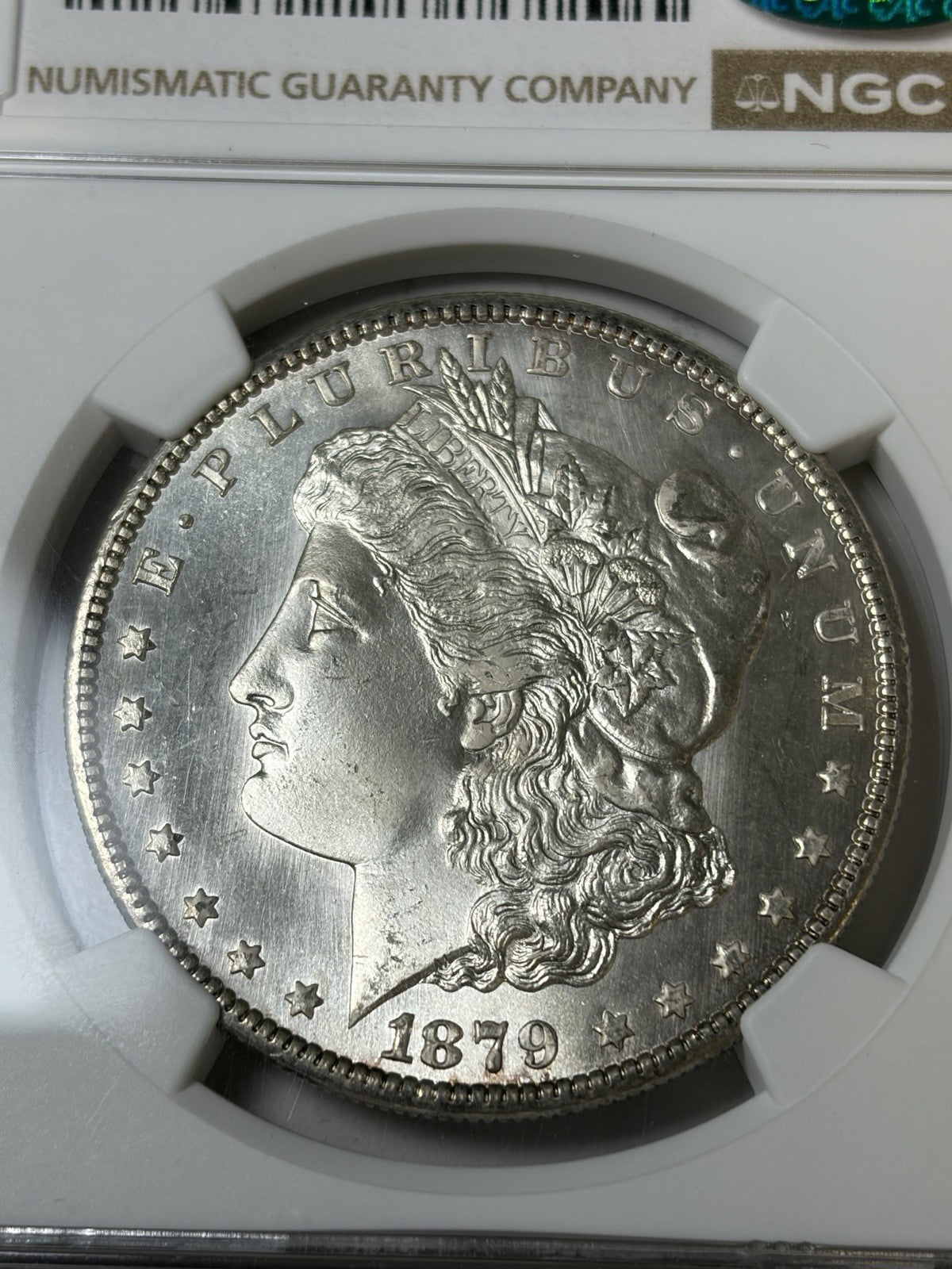 1879-S NGC MS67 CAC Morgan Silver Dollar Flashy Obverse