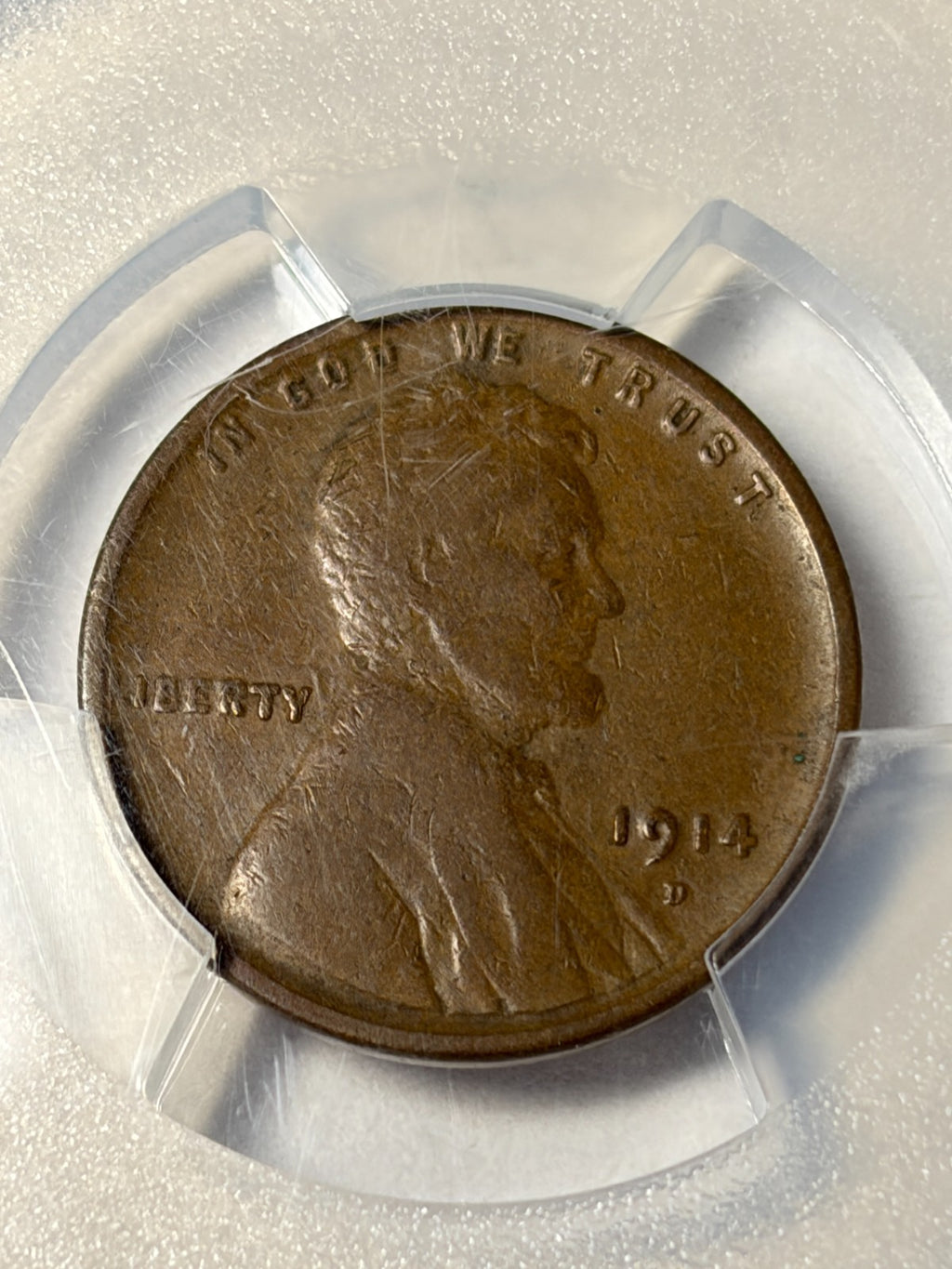 1914-D PCGS F12 Lincoln Wheat Cent