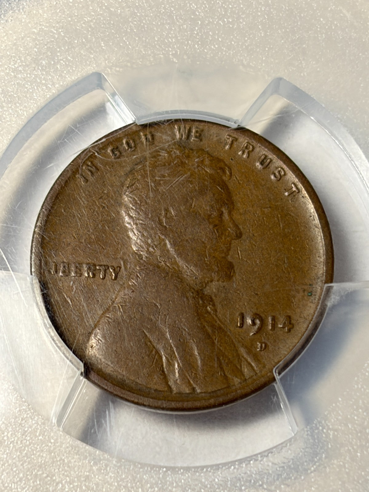 1914-D PCGS F12 Lincoln Wheat Cent