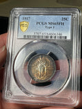 1917 PCGS MS65 FH Standing Liberty Quarter Toned