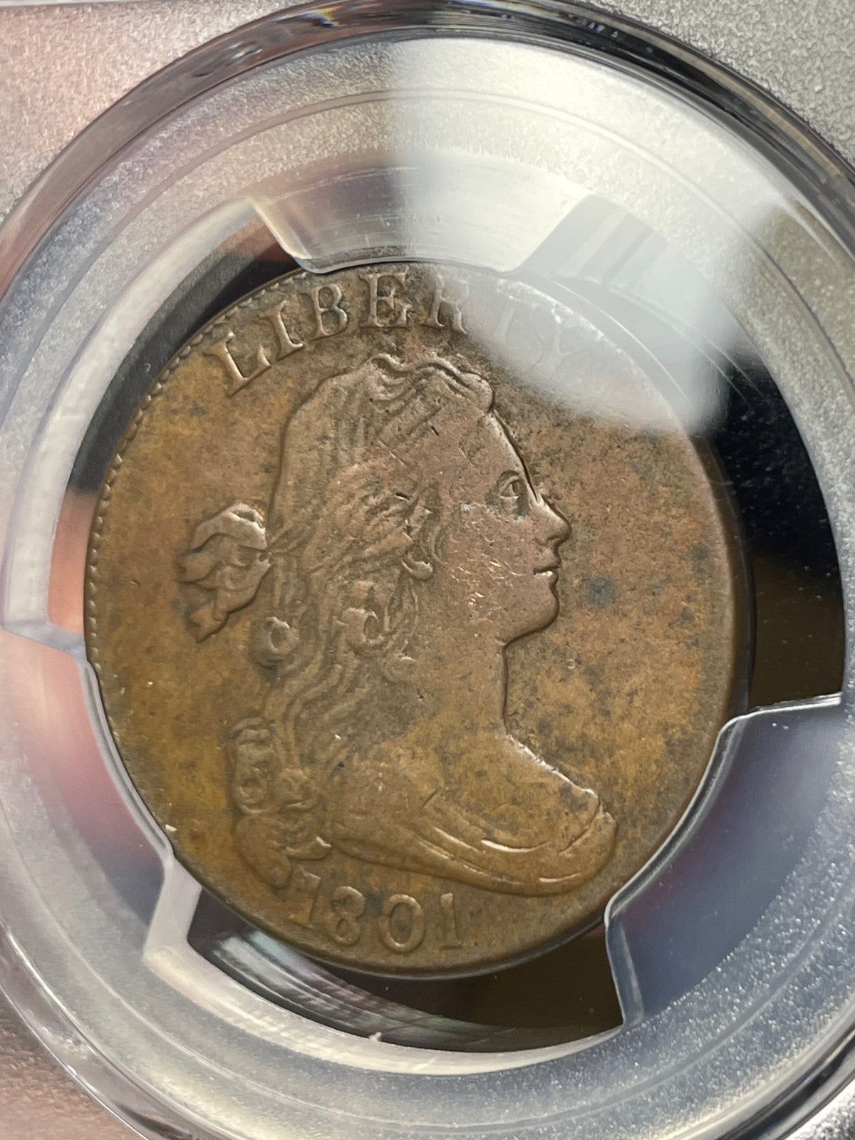 1801 PCGS VF Details Draped Bust Large Cent S-219 3 Errors RARE