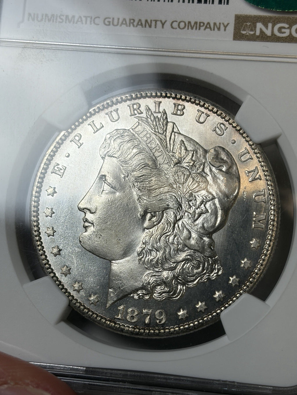 1879-S NGC MS67 CAC Morgan Silver Dollar Flashy Obverse