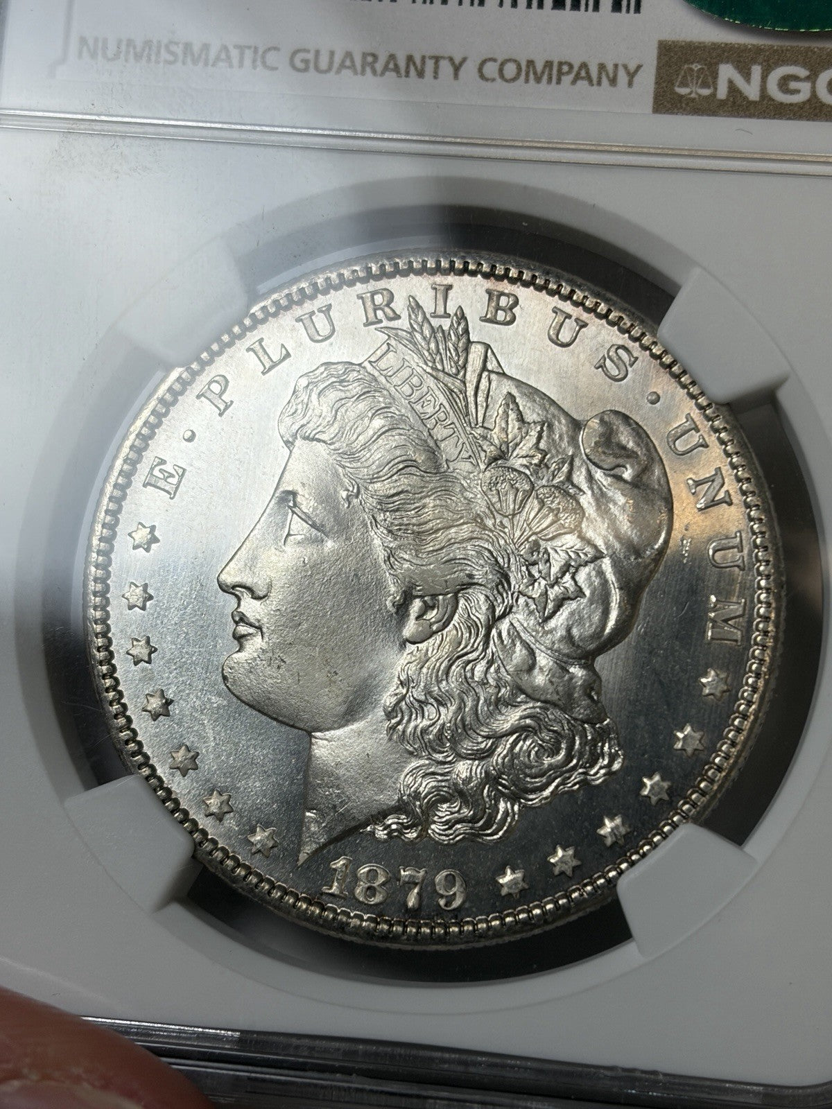 1879-S NGC MS67 CAC Morgan Silver Dollar Flashy Obverse