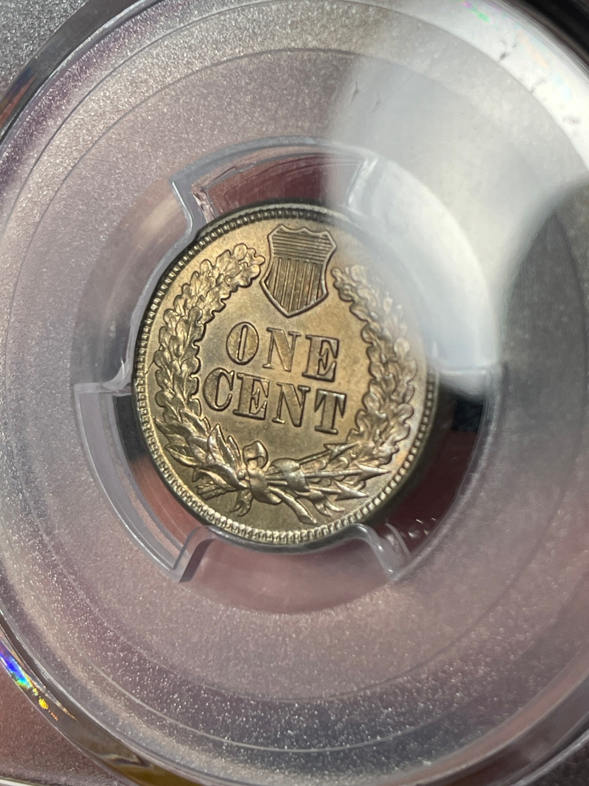 1863 PCGS MS63 Copper Nickel Indian Head Cent Toned