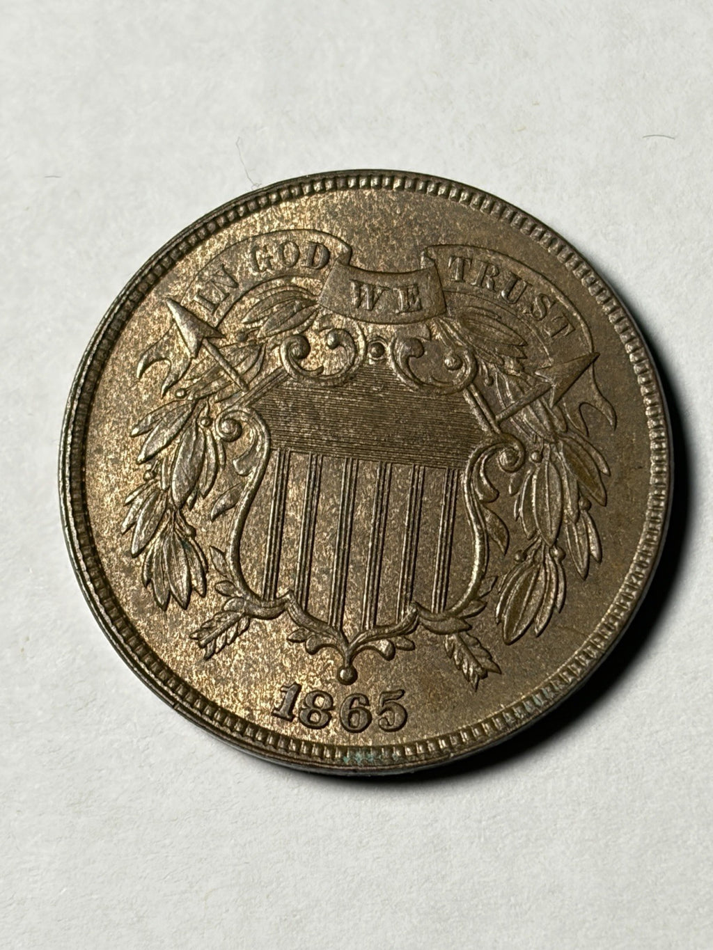 1865 Two Cent Piece Uncirculated