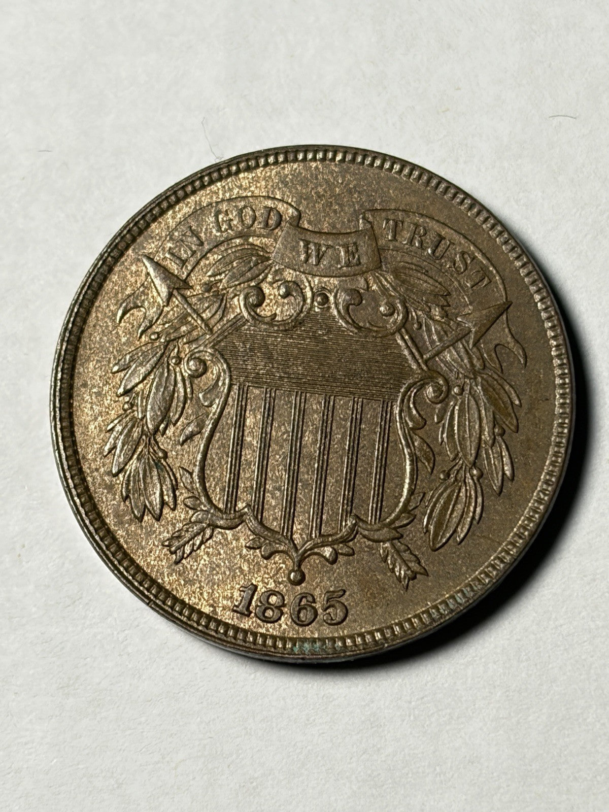 1865 Two Cent Piece Uncirculated
