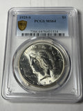 1925-S PCGS MS64 Peace Silver Dollar