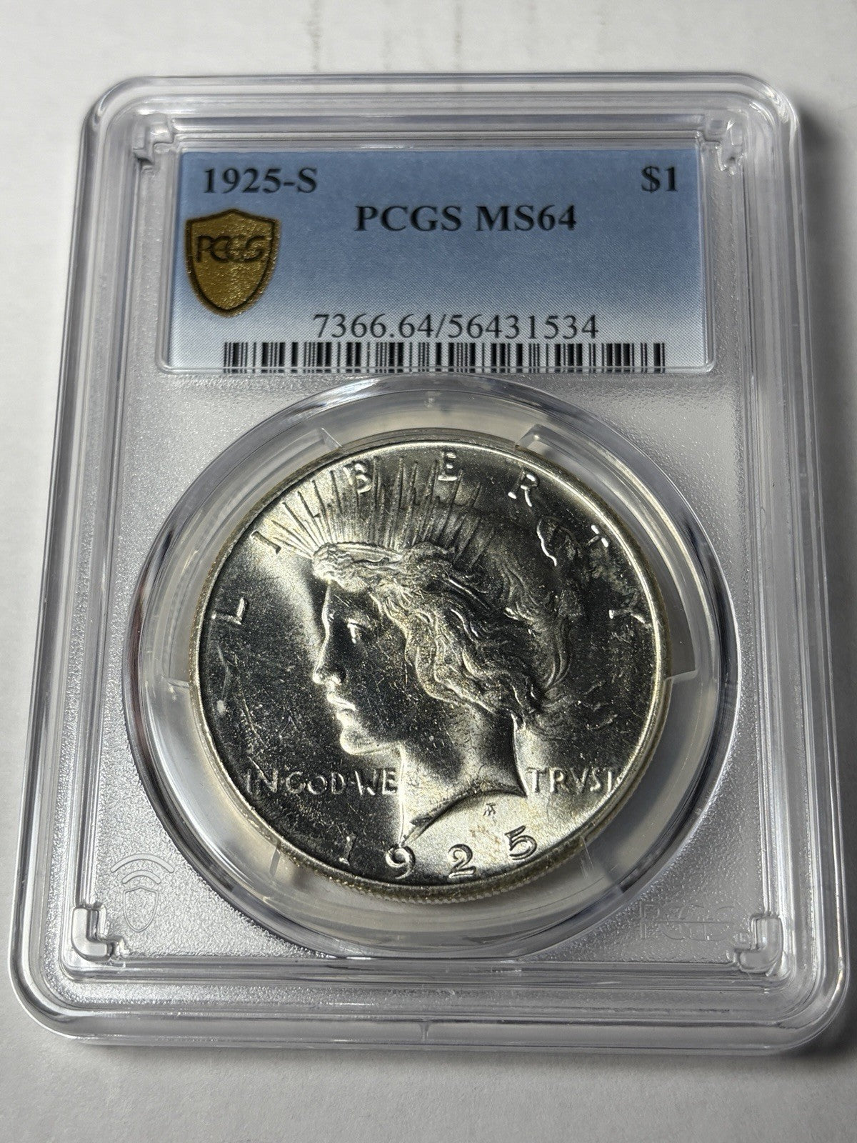 1925-S PCGS MS64 Peace Silver Dollar