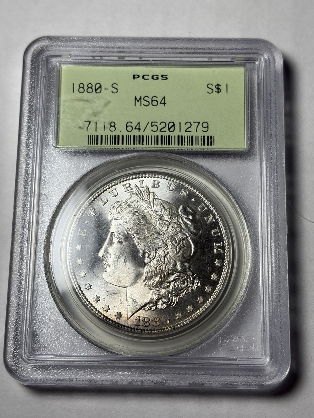 1880-S PCGS MS64 Morgan Silver Dollar OGH