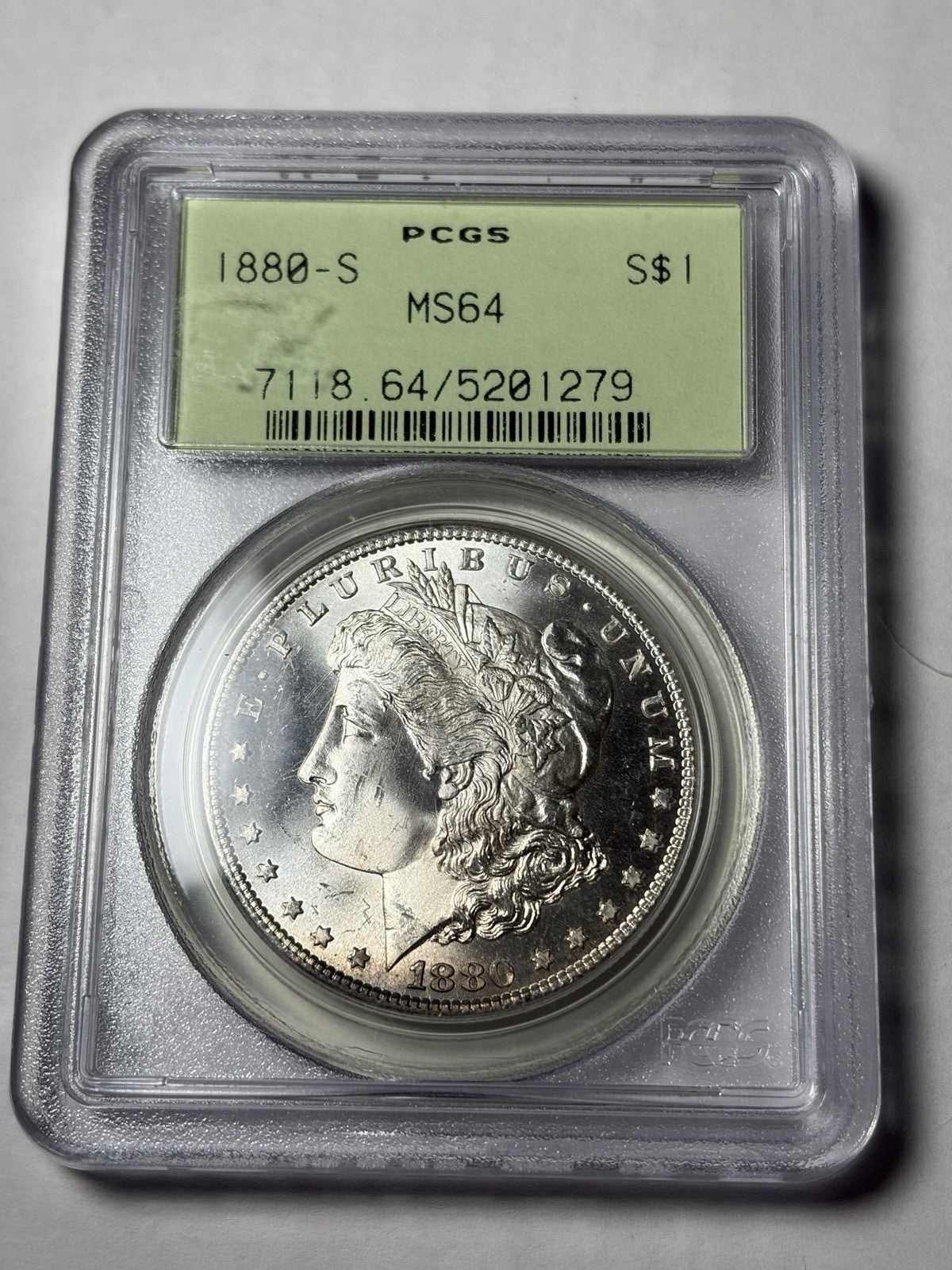 1880-S PCGS MS64 Morgan Silver Dollar OGH