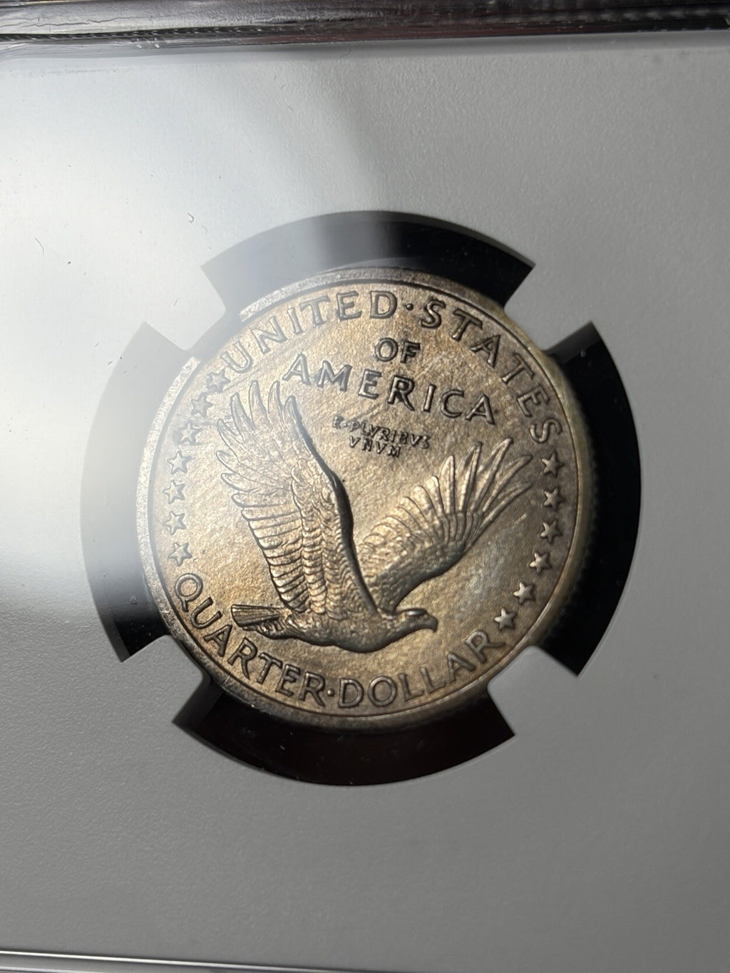 1917 Type 1 NGC Unc Details Standing Liberty Quarter Toned