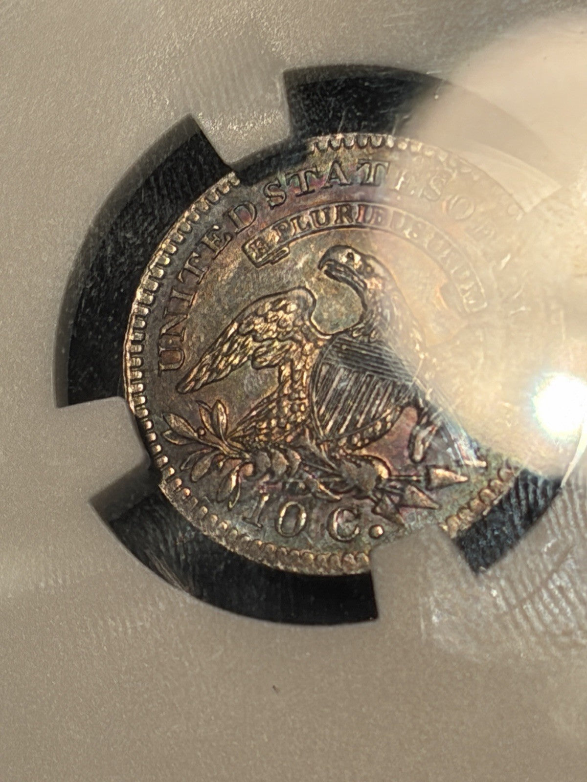 1821 NGC MS64 Large Date Capped Bust Dime JR-7