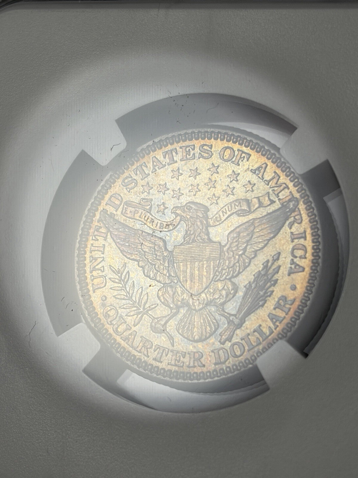 1905 NGC AU Details Barber Quarter Toned