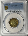 1925-D PCGS MS64 Buffalo Nickel Toned