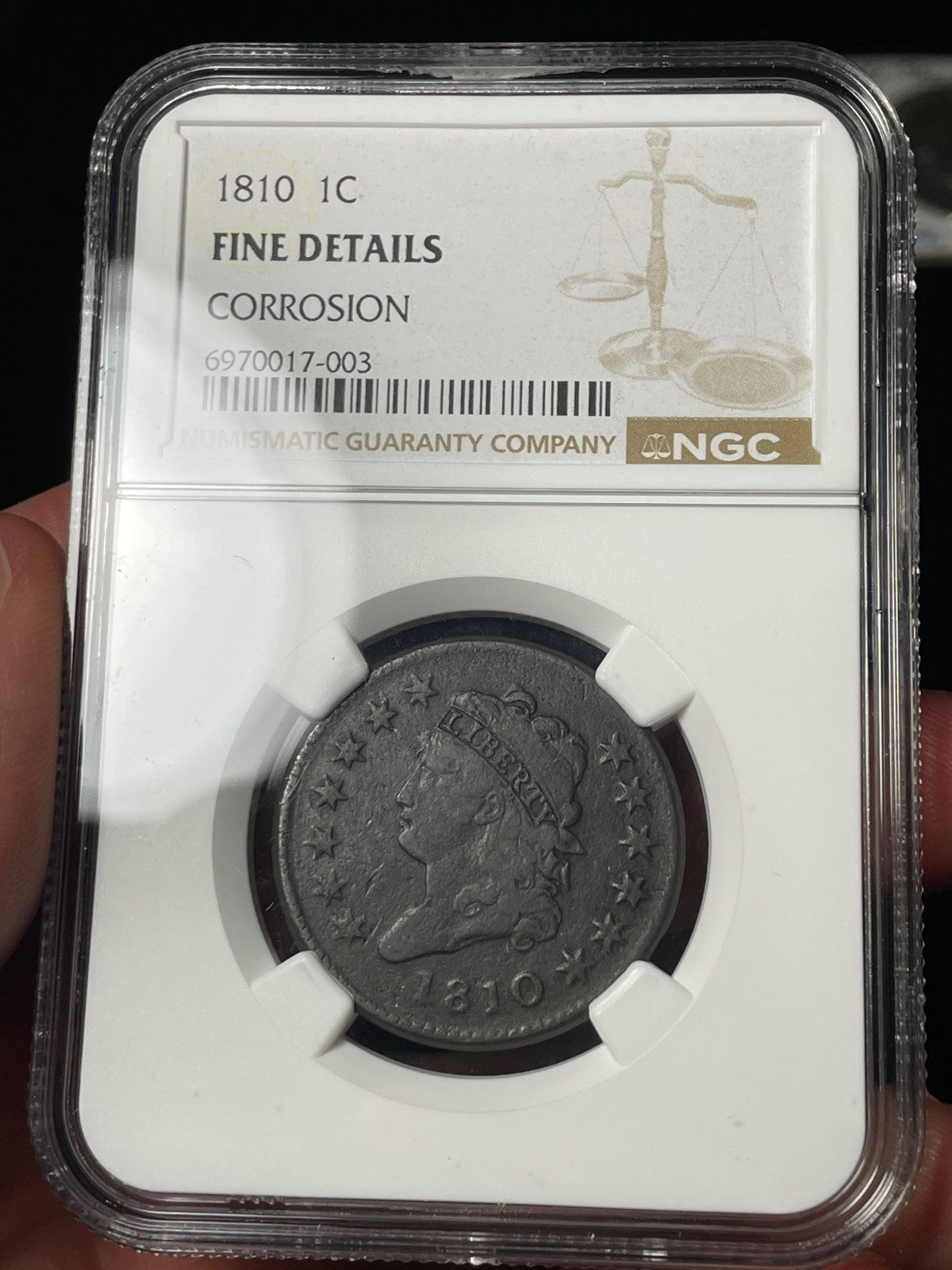 1810 NGC Fine Details Classic Head Large Cent