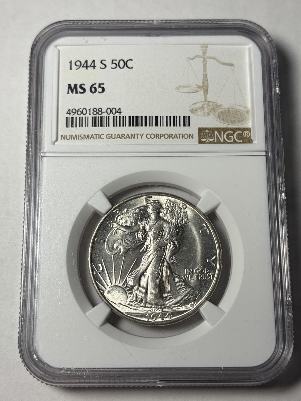 1944-S NGC MS65 Walking Liberty Half Dollar