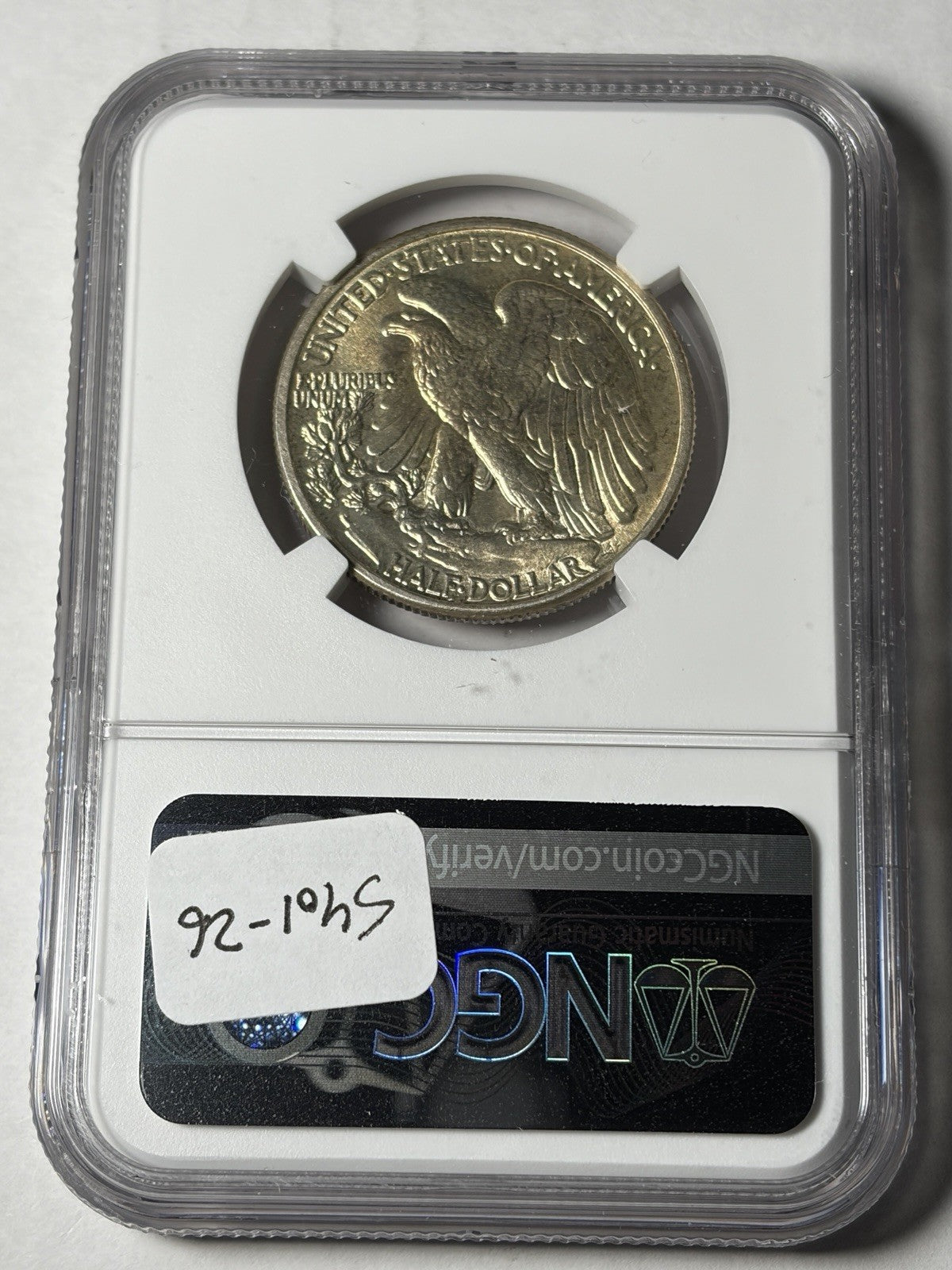 1942 NGC MS65 Walking Liberty Half Dollar Toned