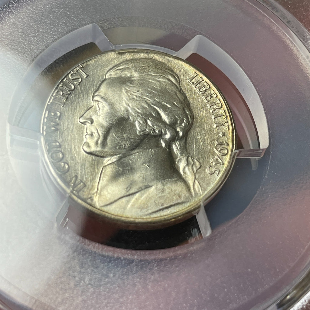 1945-S PCGS MS66+ Jefferson War Nickel - Semi-PL Ultra Rare Crazy Die Polish
