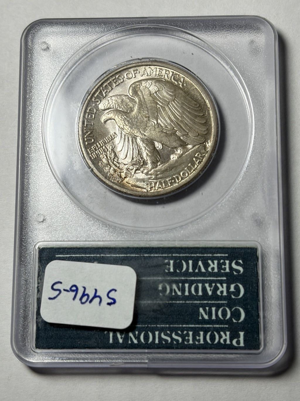 1942 PCGS MS65 Walking Liberty Half Dollar Rattler Toned