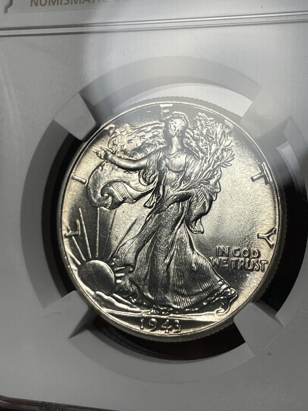 1943 NGC AU58 CAC Walking Liberty Half Dollar Everyman Registry