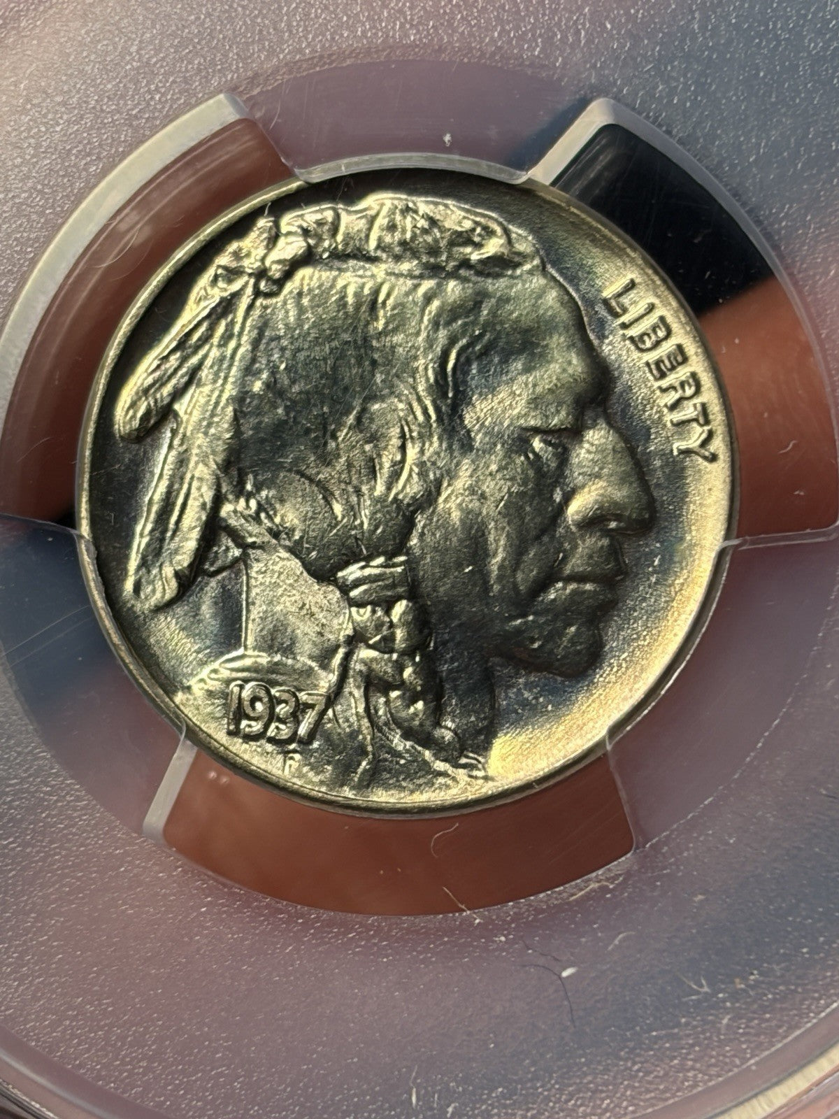 1937 PCGS MS67+ CAC Buffalo Nickel Toned Nice!