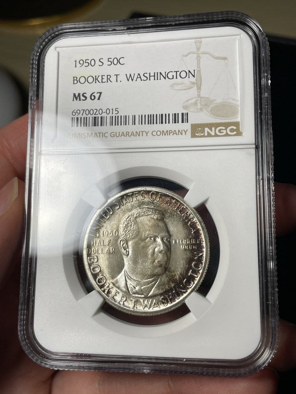 1950-S NGC MS67 Booker T Washington BTW Commemorative Half Dollar