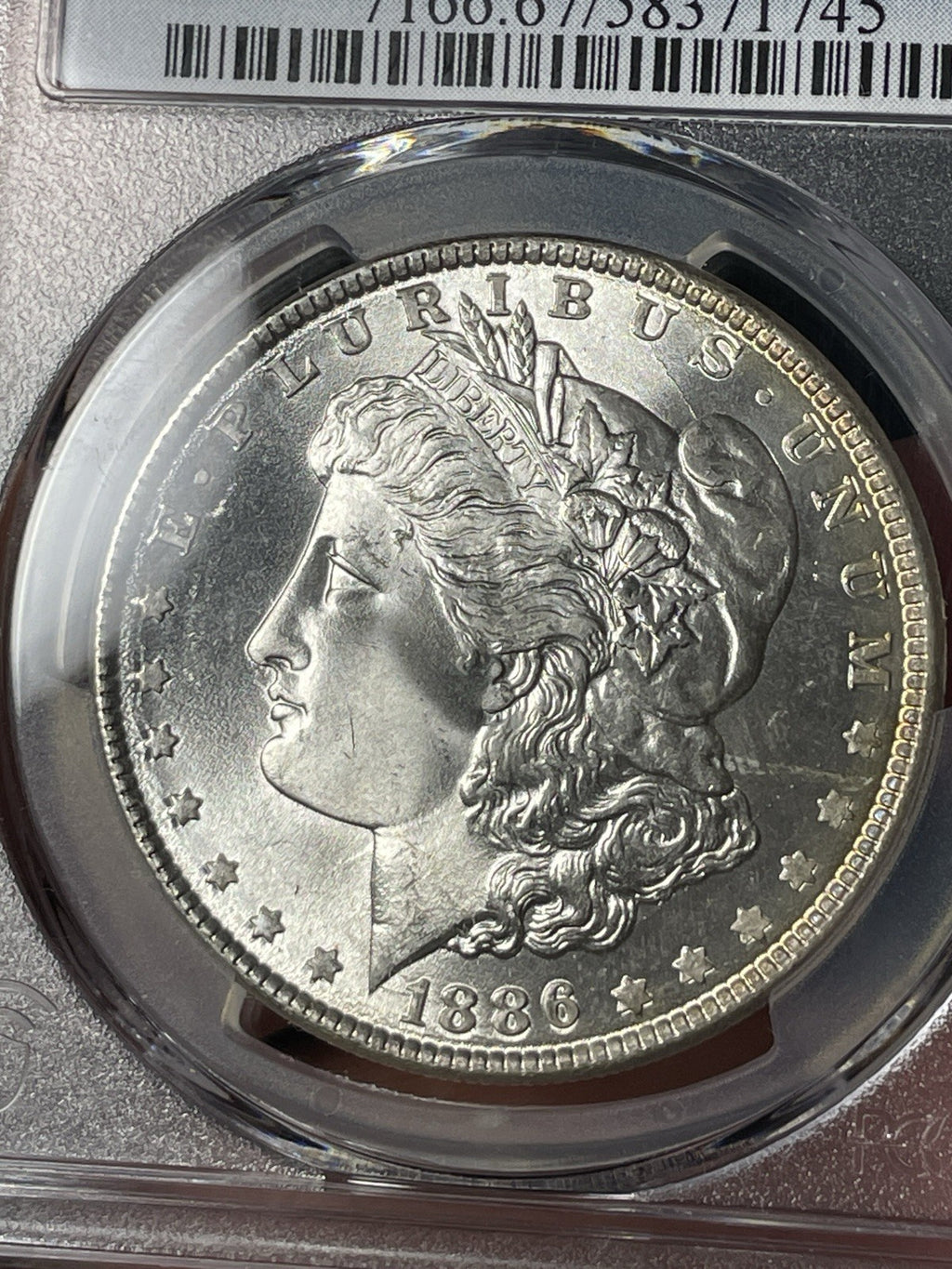 1886 PCGS MS67 CAC Morgan Silver Dollar SUPERB