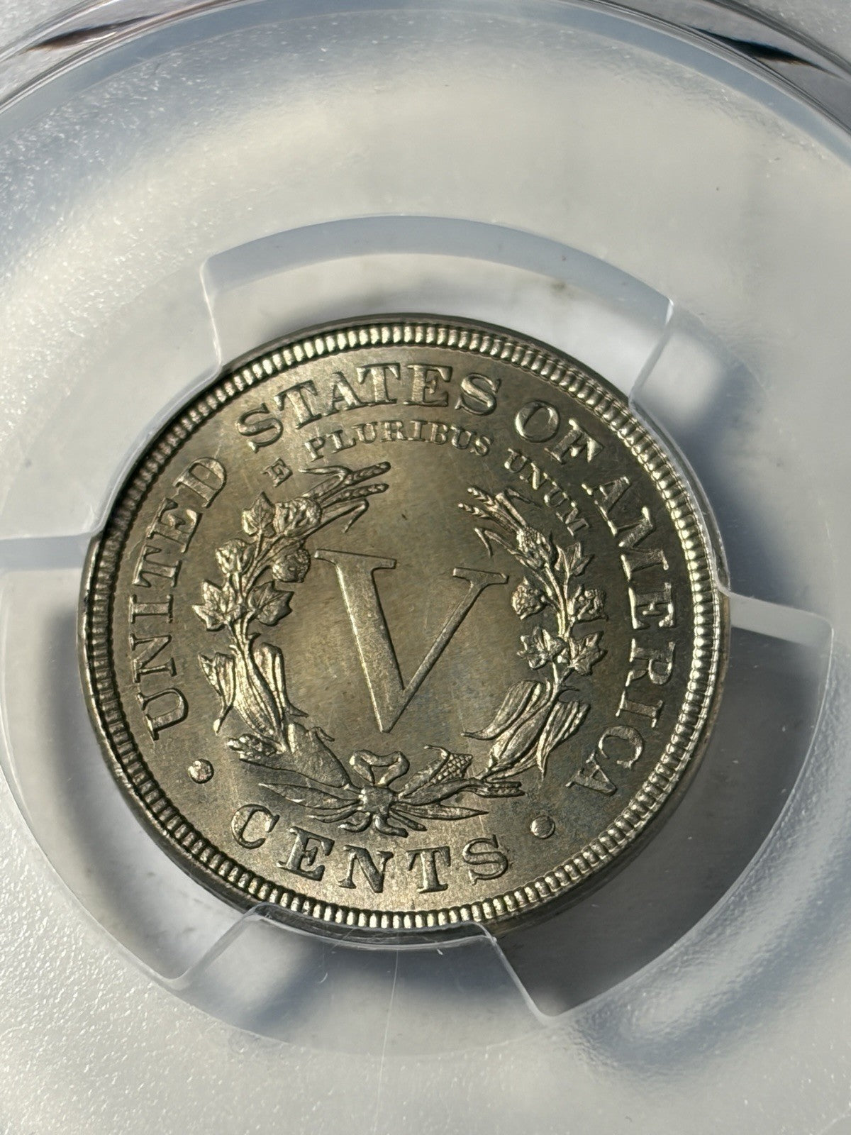 1883 PCGS MS65 With Cents Liberty V Nickel Toned