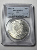 1884-CC PCGS MS64 Morgan Silver Dollar