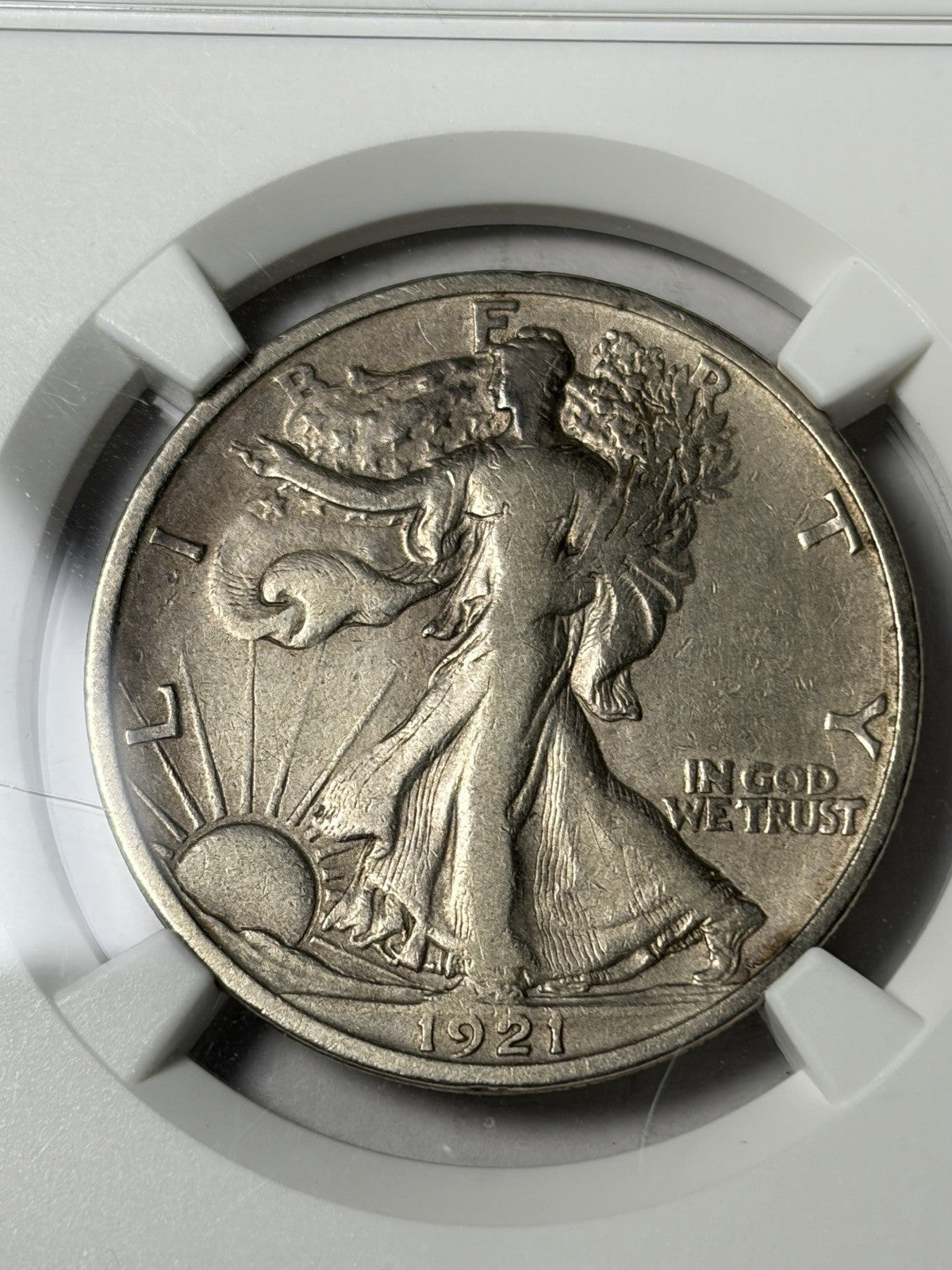 1921-D NGC VF Details Walking Liberty Half Dollar