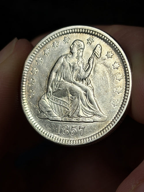 1857 Seated Liberty Quarter Details