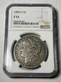1895-O NGC F12 Morgan Silver Dollar