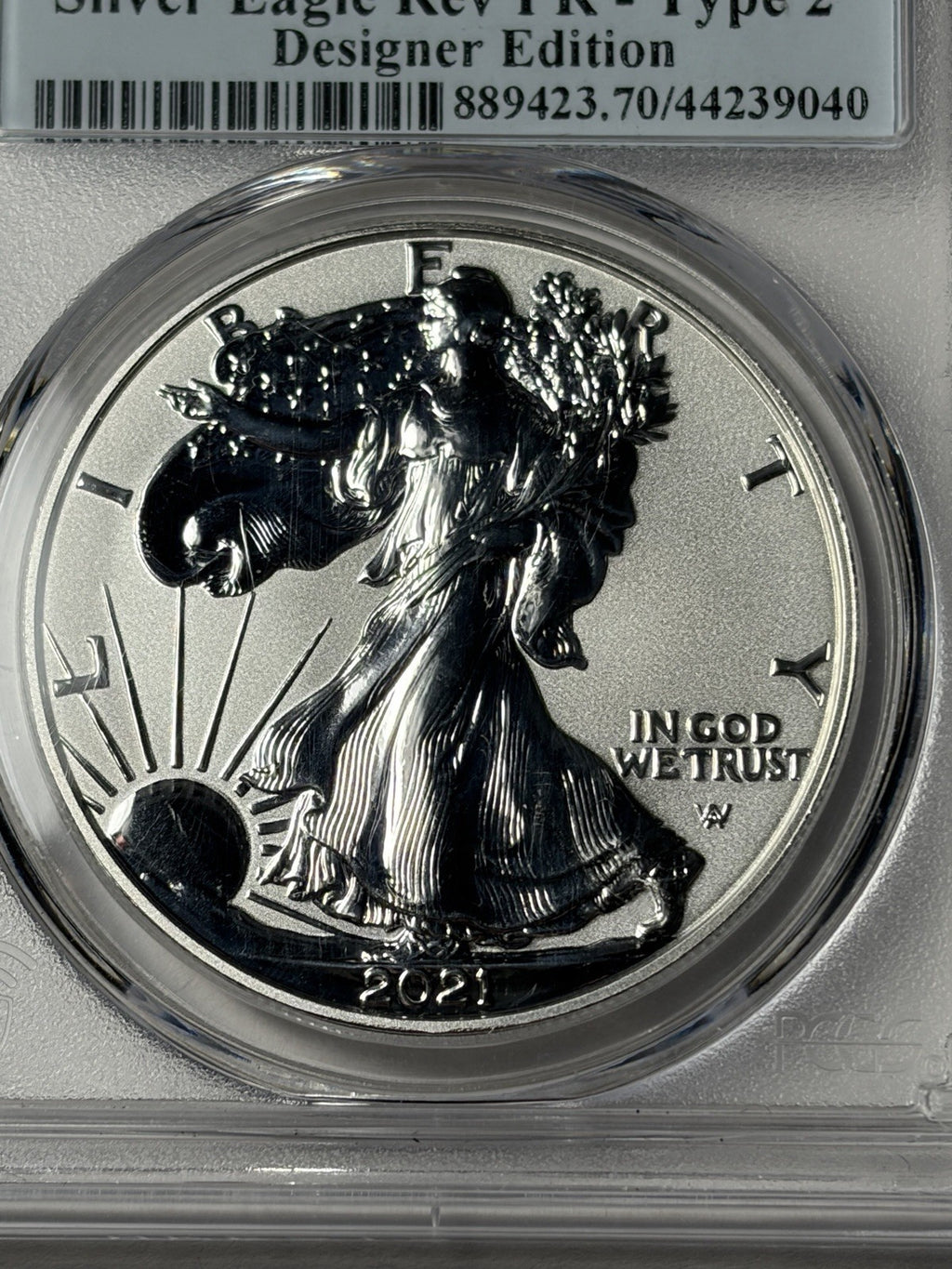2021-S PCGS PR70 Reverse Proof American Silver Eagle Type 2 First Strike