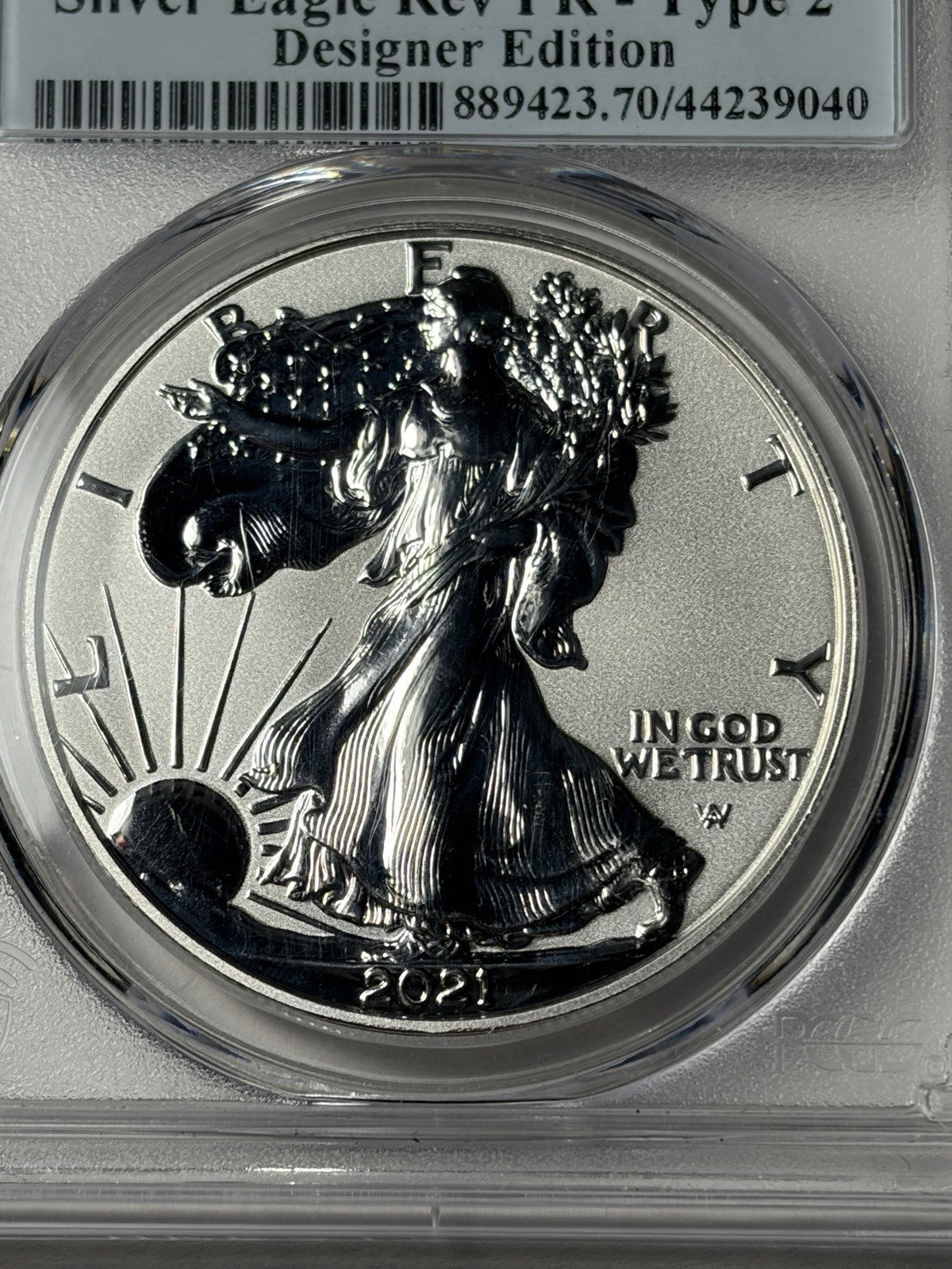 2021-S PCGS PR70 Reverse Proof American Silver Eagle Type 2 First Strike