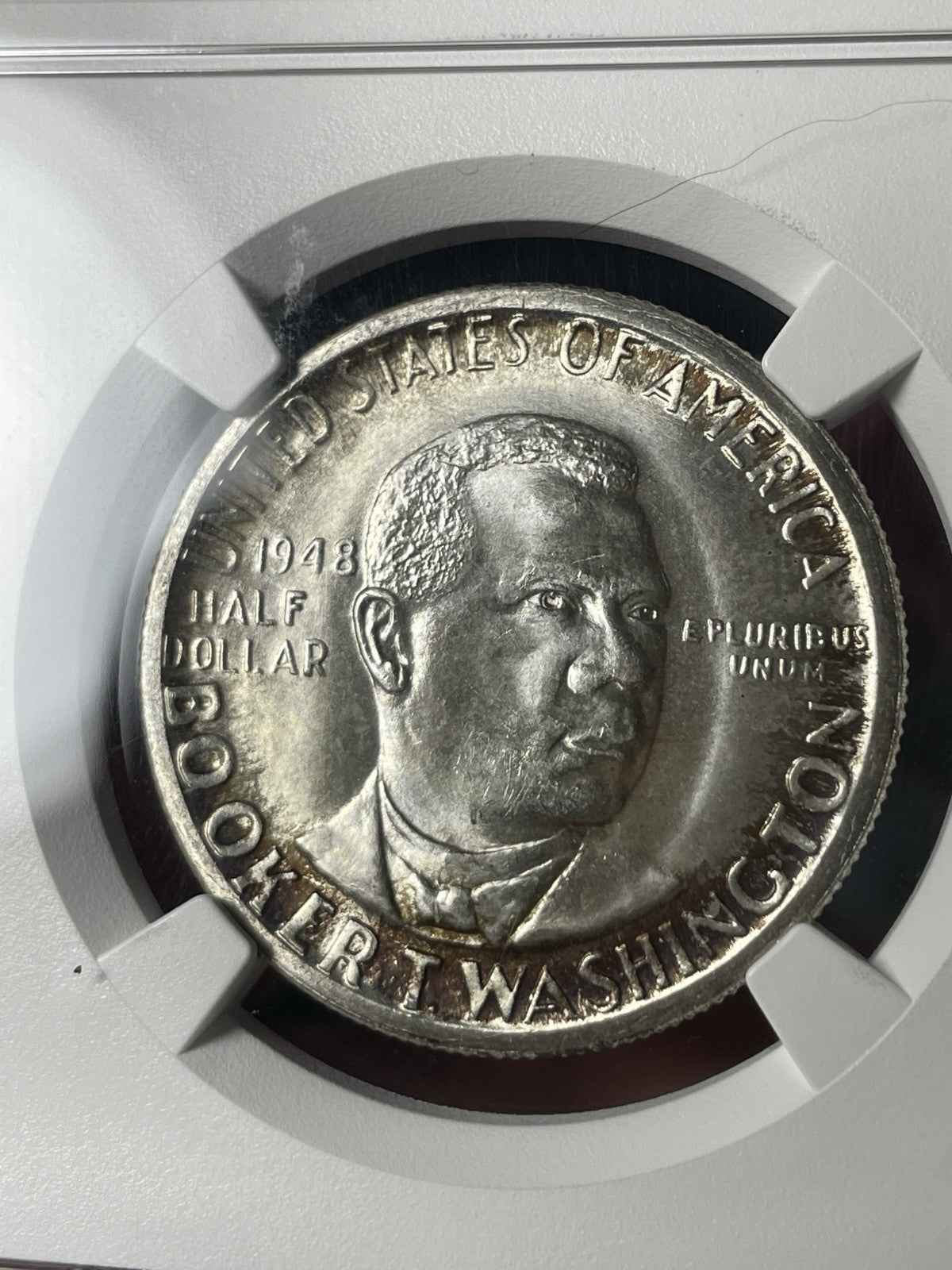 1948-D NGC MS66+ CAC Booker T Washington BTW Commemorative Half Dollar