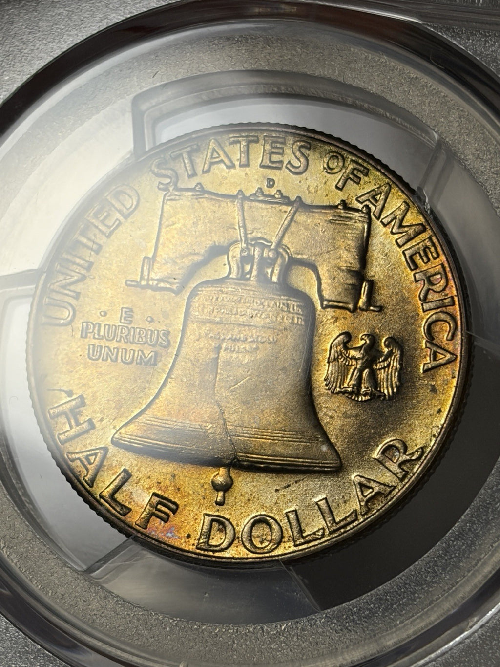 1963-D PCGS MS65 Frankiln Half Dollar Toned
