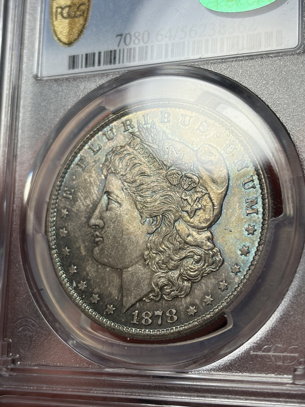 1878-CC PCGS MS64 CAC Morgan Dollar Toned Original